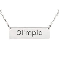 Load image into Gallery viewer, Olimpia Necklace – Custom Name Horizontal Bar Necklace for Women
