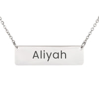 Load image into Gallery viewer, Aliyah Necklace – Custom Name Horizontal Bar Necklace for Women
