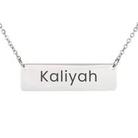 Load image into Gallery viewer, Kaliyah Necklace – Custom Name Horizontal Bar Necklace for Women
