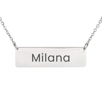 Load image into Gallery viewer, Milana Necklace – Personalized Name Chain - Custom Horizontal Bar Necklace for Women

