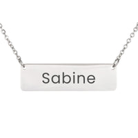 Load image into Gallery viewer, Sabine Necklace – Personalized Name Chain - Custom Horizontal Bar Necklace for Women
