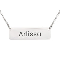 Load image into Gallery viewer, Arlissa Necklace – Custom Name Horizontal Bar Necklace for Women

