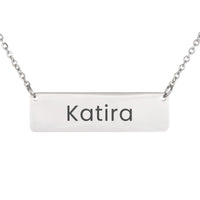 Load image into Gallery viewer, Katira Necklace – Personalized Name Chain - Custom Horizontal Bar Necklace for Women
