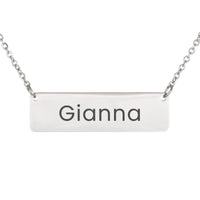 Load image into Gallery viewer, Gianna Necklace – Personalized Name Chain - Custom Horizontal Bar Necklace for Women
