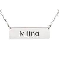 Load image into Gallery viewer, Milina Necklace – Personalized Name Chain - Custom Horizontal Bar Necklace for Women
