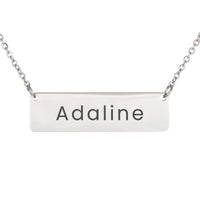 Load image into Gallery viewer, Adaline Necklace – Custom Name Horizontal Bar Necklace for Women
