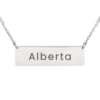 Load image into Gallery viewer, Alberta Necklace – Custom Name Horizontal Bar Necklace for Women
