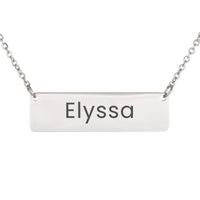 Load image into Gallery viewer, Elyssa Necklace – Personalized Name Chain - Custom Horizontal Bar Necklace for Women
