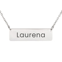 Load image into Gallery viewer, Laurena Necklace – Custom Name Horizontal Bar Necklace for Women
