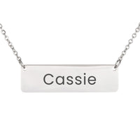 Load image into Gallery viewer, Cassie Necklace – Personalized Name Chain - Custom Horizontal Bar Necklace for Women
