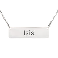 Load image into Gallery viewer, Isis Necklace – Custom Name Horizontal Bar Necklace for Women
