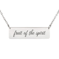 Load image into Gallery viewer, Fruit of the Spirit Engraved Necklace - Galatians 5:22, Minimalist Faith Scripture Pendant for Daughter
