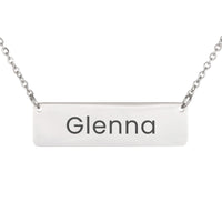 Load image into Gallery viewer, Glenna Necklace – Personalized Name Chain - Custom Horizontal Bar Necklace for Women
