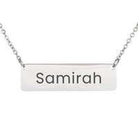 Load image into Gallery viewer, Samirah Necklace – Custom Name Horizontal Bar Necklace for Women
