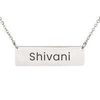 Load image into Gallery viewer, Shivani Necklace – Custom Name Horizontal Bar Necklace for Women
