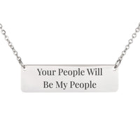Load image into Gallery viewer, Your People Will Be My People Necklace - Friendship Bible Gift for Best Friend, Ruth 1_16
