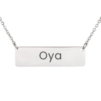 Load image into Gallery viewer, Oya Necklace – Custom Name Horizontal Bar Necklace for Women
