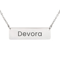 Load image into Gallery viewer, Devora Necklace – Personalized Name Chain - Custom Horizontal Bar Necklace for Women
