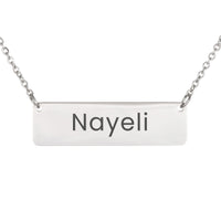 Load image into Gallery viewer, Nayeli Necklace – Personalized Name Chain - Custom Horizontal Bar Necklace for Women
