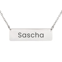 Load image into Gallery viewer, Sascha Necklace – Personalized Name Chain - Custom Horizontal Bar Necklace for Women

