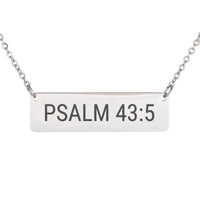 Load image into Gallery viewer, Psalm 43:5 Necklace - Loss of Loved One Gift, Minimalist Comfort Bible Verse Jewelry
