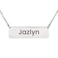 Load image into Gallery viewer, Jazlyn Necklace – Personalized Name Chain - Custom Horizontal Bar Necklace for Women
