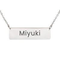 Load image into Gallery viewer, Miyuki Necklace – Personalized Name Chain - Custom Horizontal Bar Necklace for Women
