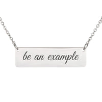 Load image into Gallery viewer, Be an Example Necklace - 1 Timothy 4:12, Minimalist Graduation Bible Scripture Pendant for Graduate
