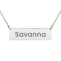 Load image into Gallery viewer, Savanna Necklace – Custom Name Horizontal Bar Necklace for Women
