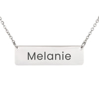 Load image into Gallery viewer, Melanie Necklace – Custom Name Horizontal Bar Necklace for Women
