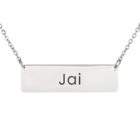 Load image into Gallery viewer, Jai Necklace – Custom Name Horizontal Bar Necklace for Women
