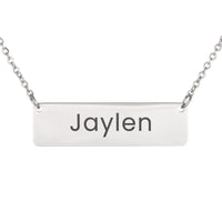 Load image into Gallery viewer, Jaylen Necklace – Personalized Name Chain - Custom Horizontal Bar Necklace for Women
