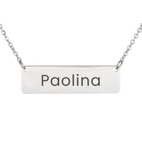 Load image into Gallery viewer, Paolina Necklace – Custom Name Horizontal Bar Necklace for Women
