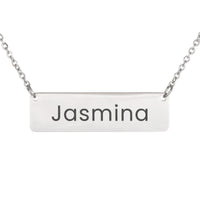 Load image into Gallery viewer, Jasmina Necklace – Custom Name Horizontal Bar Necklace for Women
