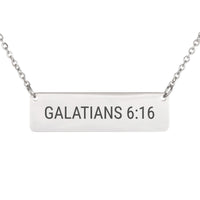 Load image into Gallery viewer, Galatians 6:16 Necklace - Peace Religious Gift for Her
