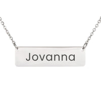 Load image into Gallery viewer, Jovanna Necklace – Custom Name Horizontal Bar Necklace for Women
