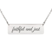 Load image into Gallery viewer, Faithful and Just Necklace - Encouragement Gift, 1 John 1:9 Forgiveness Bible Jewelry
