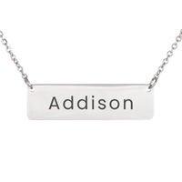 Load image into Gallery viewer, Addison Necklace – Custom Name Horizontal Bar Necklace for Women
