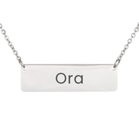 Load image into Gallery viewer, Ora Necklace – Custom Name Horizontal Bar Necklace for Women
