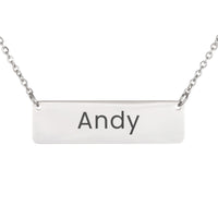 Load image into Gallery viewer, Andy Necklace – Custom Name Horizontal Bar Necklace for Women
