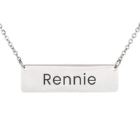 Load image into Gallery viewer, Rennie Necklace – Personalized Name Chain - Custom Horizontal Bar Necklace for Women
