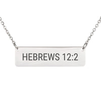 Load image into Gallery viewer, Hebrews 12:2 Necklace - Faith Bible Scripture Jewelry for Women
