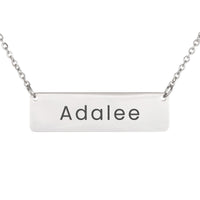 Load image into Gallery viewer, Adalee Necklace – Custom Name Horizontal Bar Necklace for Women
