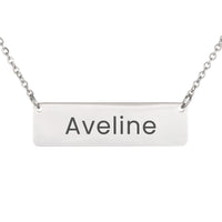Load image into Gallery viewer, Aveline Necklace – Custom Name Horizontal Bar Necklace for Women
