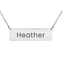 Load image into Gallery viewer, Heather Necklace – Custom Name Horizontal Bar Necklace for Women

