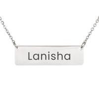 Load image into Gallery viewer, Lanisha Necklace – Custom Name Horizontal Bar Necklace for Women
