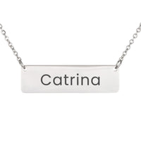 Load image into Gallery viewer, Catrina Necklace – Custom Name Horizontal Bar Necklace for Women
