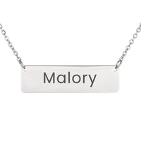 Load image into Gallery viewer, Malory Necklace – Personalized Name Chain - Custom Horizontal Bar Necklace for Women
