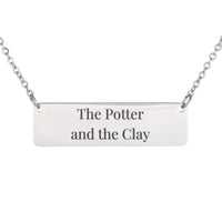 Load image into Gallery viewer, The Potter and the Clay Necklace - Encouragement Bible Jewelry, Isaiah 64:8 Self Worth Gift
