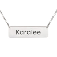 Load image into Gallery viewer, Karalee Necklace – Custom Name Horizontal Bar Necklace for Women
